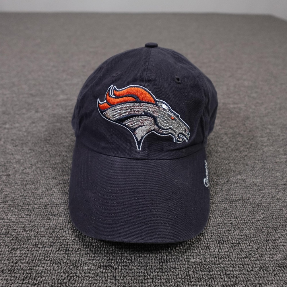 Denver Broncos Hat Cap Strap Back Womens One Size‎ Blue NFL Football '47